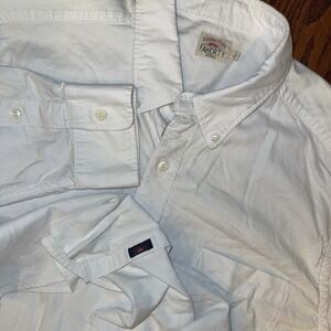 Faherty Stretch Oxford Long Sleeve Button Down Shirt Men's Large White 2.0
